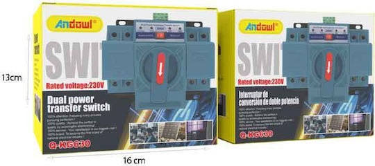 Andowl Changeover Panel Push Button Changeover Switch 230V