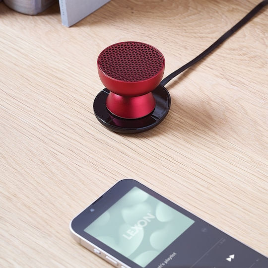 Lexon Tamo Bluetooth-Lautsprecher mit Akkulaufzeit bis zu 6 Stunden Rot
