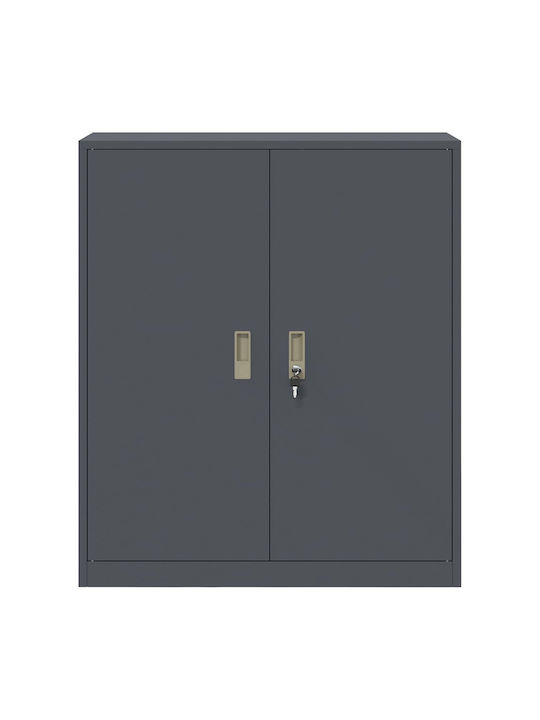 Ντουλάπι Γραφείου Μεταλλικό Ανθρακί 90x40x105cm