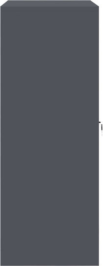 Metal Office Cabinet Anthracite 90x40x105cm