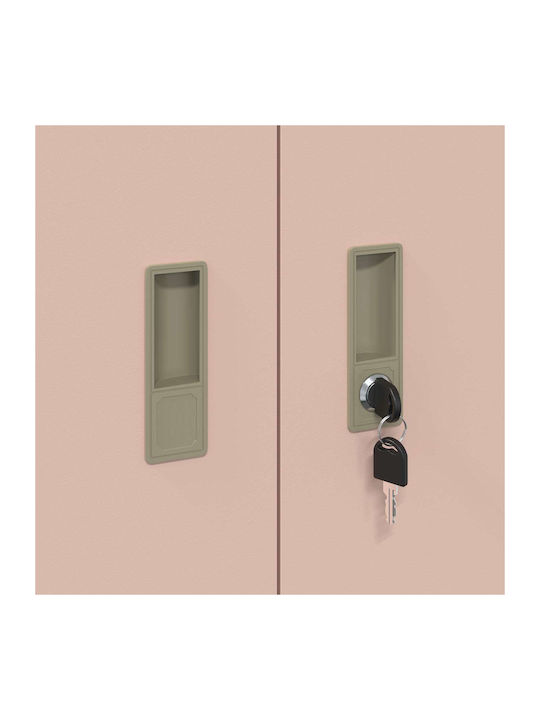 Cabinet de Birou Metalic Pink 80x40x105cm