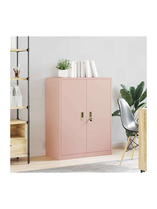 Cabinet de Birou Metalic Pink 80x40x105cm