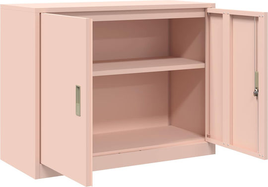 Dulap De Birou Metalic Roz 90x40x70cm