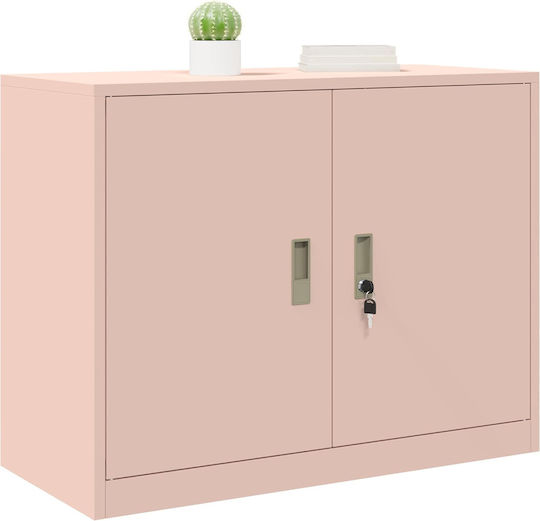 Dulap De Birou Metalic Roz 90x40x70cm