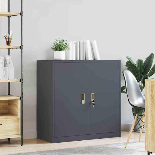 Ντουλάπι Γραφείου Μεταλλικό Ανθρακί 90x40x90cm