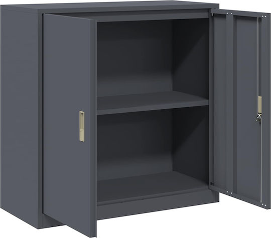 Ντουλάπι Γραφείου Μεταλλικό Ανθρακί 90x40x90cm