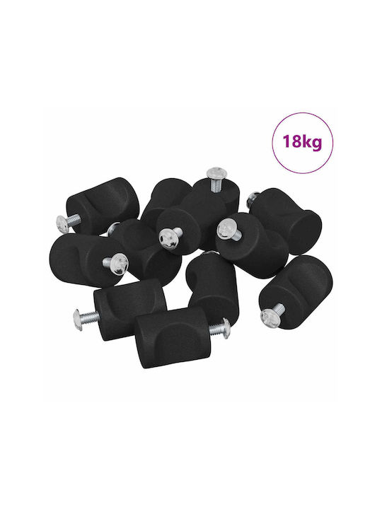 vidaXL Knob Furniture made of Metallic Black 864748 1pcs