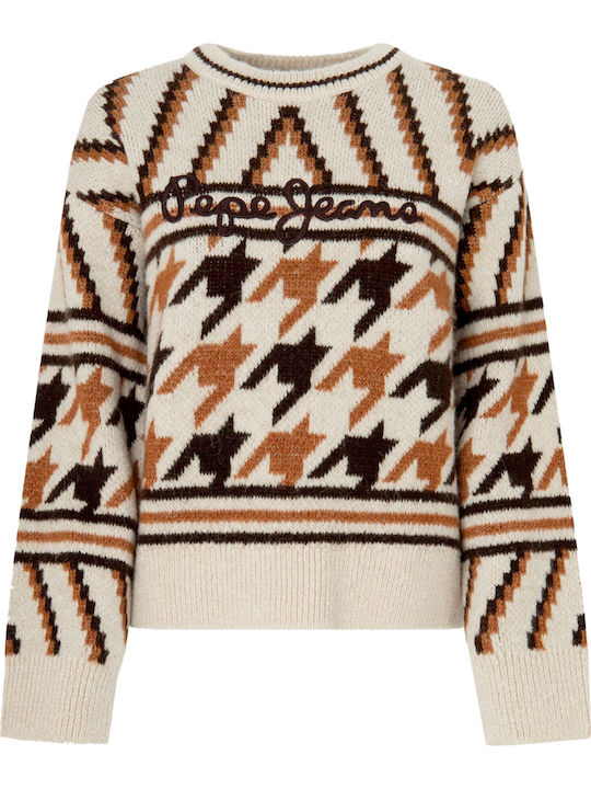 E1 Drop 3a Deanna Women's Long Sleeve Beige Sweater
