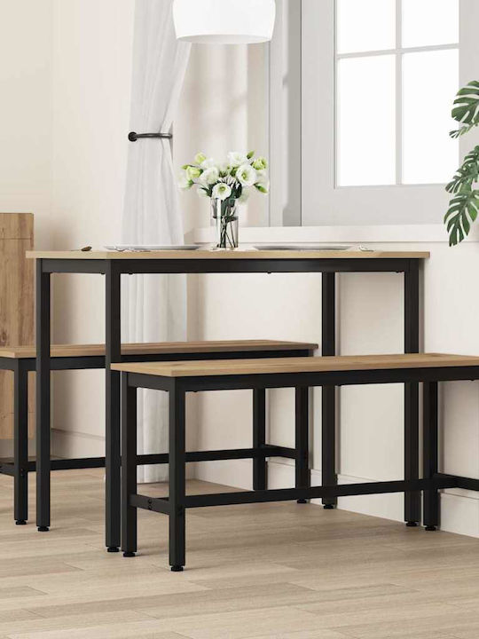 Bench Outdoor Wooden 100x32.5x48.5cm