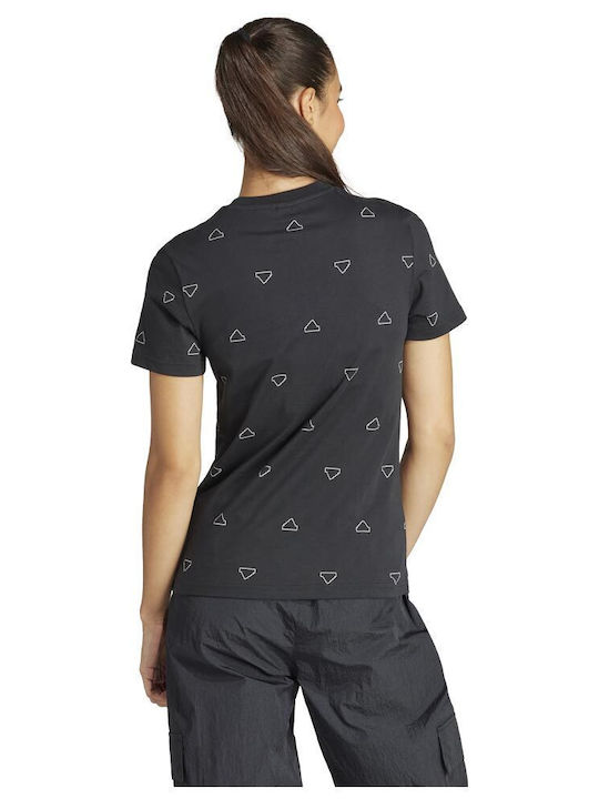 adidas Essentials Monogram Slim Graphic Tee T-Shirt Schwarz