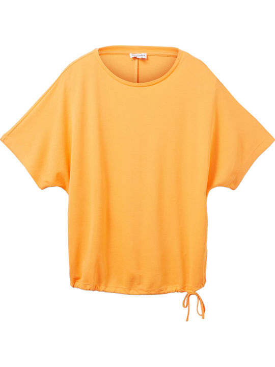 Women's Summer Blouse Short Sleeve Orange