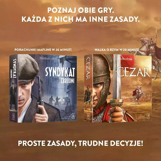 Board Game Caesar for 1-2 Players 14+ Years Old (PL) Nasza Ksiegarnia