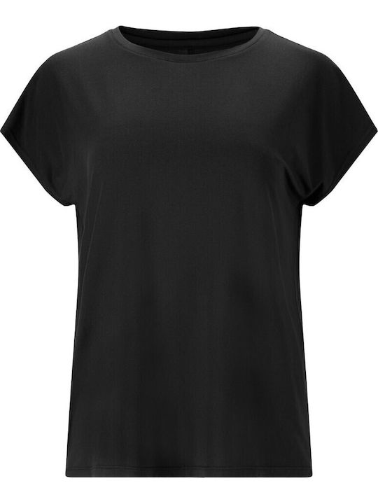 Damen Sportlich T-Shirt Black.