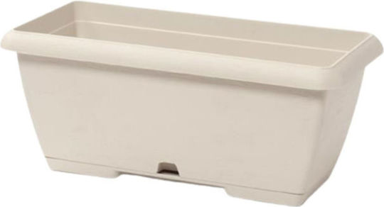 Plastecnic Terrae Кутия за саксии Пластмаса Бял 50x16.7см.