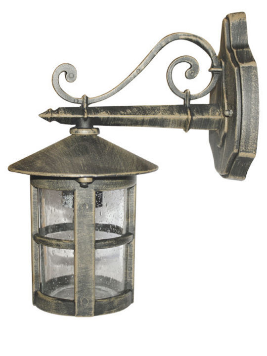 Aca Wall-Mounted Outdoor Lantern E27 IP45 24.2x30εκ.