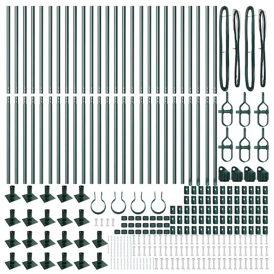 vidaXL Garden Fencing Material 26pcs Green