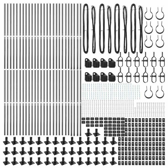 vidaXL Draht für Gartenzaun aus Stahl 3.2x3.2cm 52Stück Gray