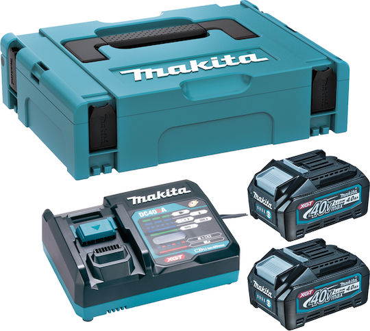 Makita Set 2 Baterii Unelte Litiu 40V Capacitate 4Ah cu Încărcător