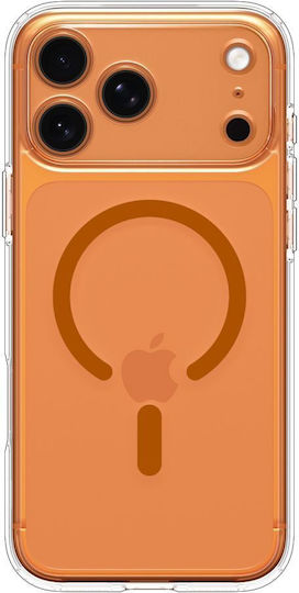 Spigen Ultra Hybrid MagFit Rückseite Umschlag Silikon 2mm Transparent Orange (iPhone 17 Pro)