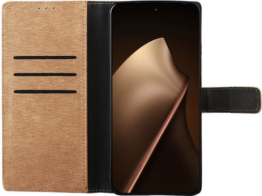 Volte-Tel Book Synthetic Leather / Silicone Gold (Xiaomi 15T Pro)