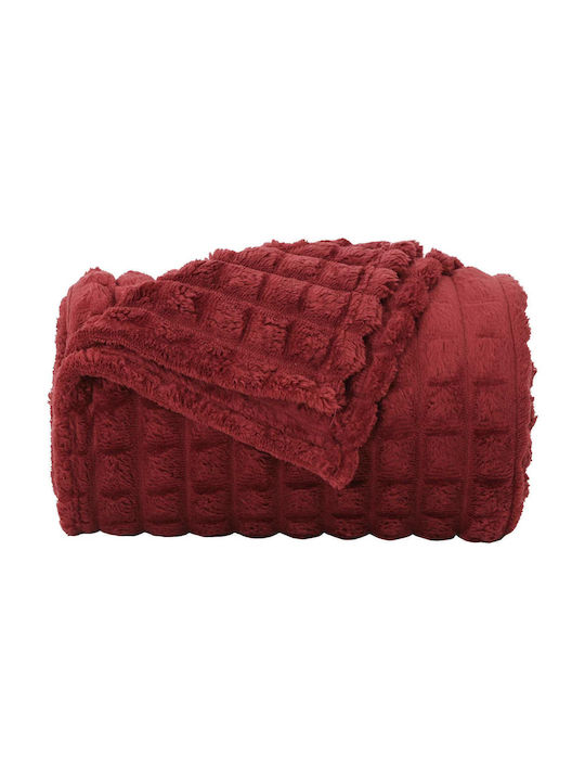vidaXL Ριχτάρι Πολυθρόνας Fleece 240x220εκ. Βεραμάν Κόκκινο