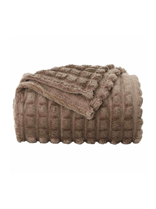 vidaXL Ριχτάρι Πολυθρόνας Fleece 240x220εκ. Καμηλοπάρδαλη