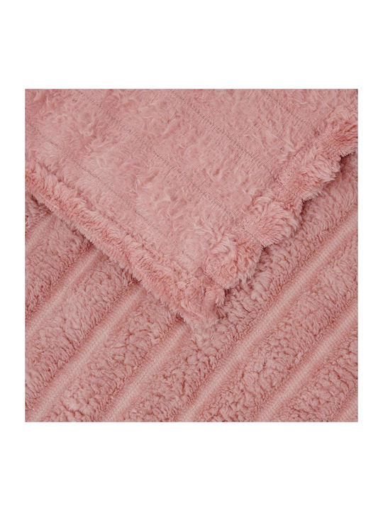 vidaXL Armchair Throw Fleece 200x150cm Pink