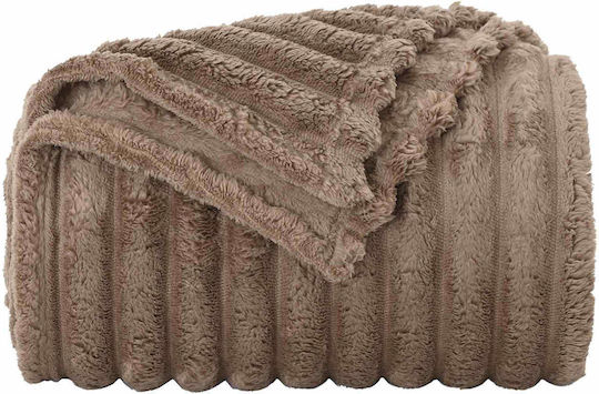 vidaXL Ριχτάρι Πολυθρόνας Fleece 200x150εκ. Καμηλοπάρδαλη