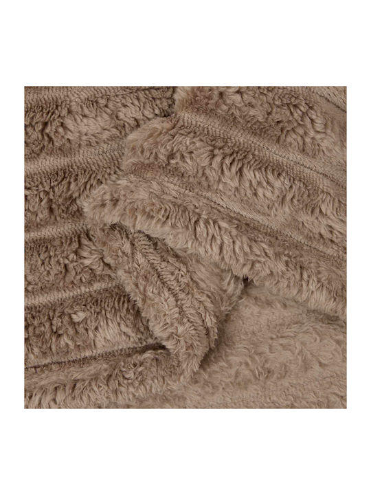 vidaXL Ριχτάρι Διθέσιου Καναπέ Fleece 270x240εκ. Καμηλοπάρδαλη