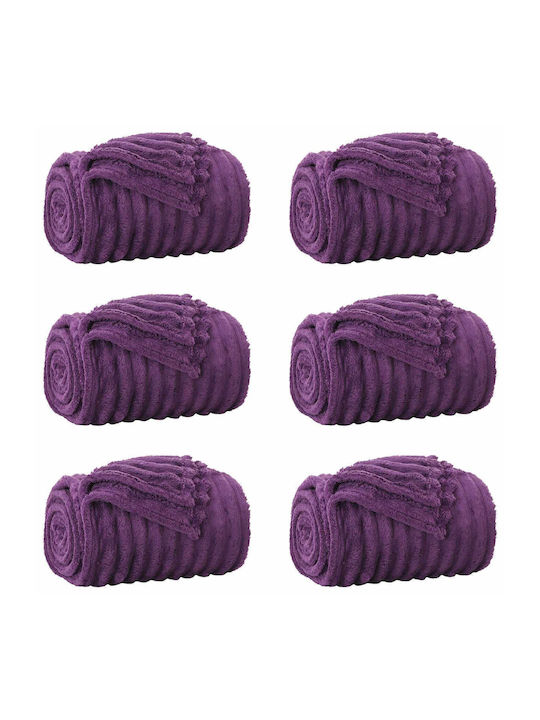 vidaXL Ριχτάρι Διθέσιου Καναπέ Fleece 270x240εκ. Μοβ