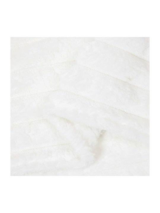 vidaXL Ριχτάρι Πολυθρόνας Fleece 200x150εκ. Λευκό 42016890