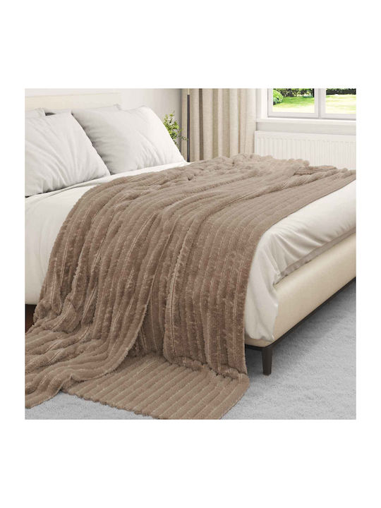 vidaXL Ριχτάρι Πολυθρόνας Fleece 240x220εκ. Καμηλοπάρδαλη 42016871