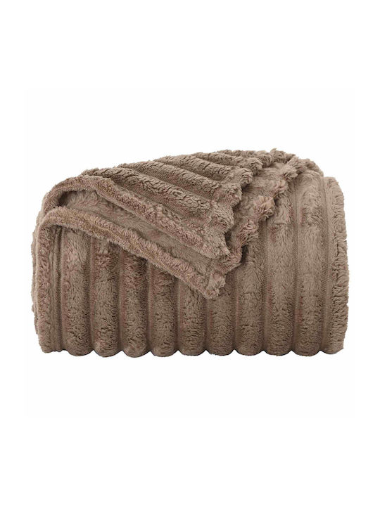 vidaXL Ριχτάρι Πολυθρόνας Fleece 240x220εκ. Καμηλοπάρδαλη 42016871