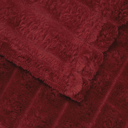 vidaXL Ριχτάρι Πολυθρόνας Fleece 200x150εκ. Βεραμάν Κόκκινο