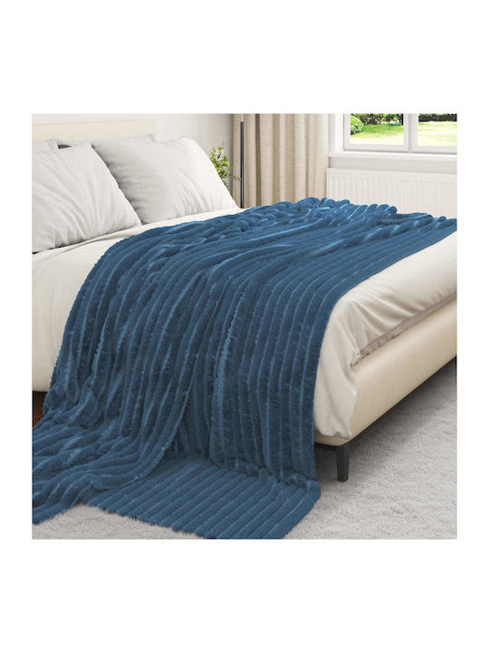 vidaXL Decken & Couchdecken Sesselüberwurf Fleece 240x220cm Dunkelblau