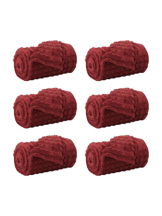 vidaXL Ριχτάρι Διθέσιου Καναπέ Fleece 270x240εκ. Βεραμάν Κόκκινο