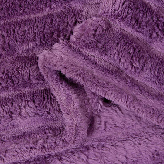 vidaXL Decken & Couchdecken Sesselüberwurf Fleece 150x130cm Lila