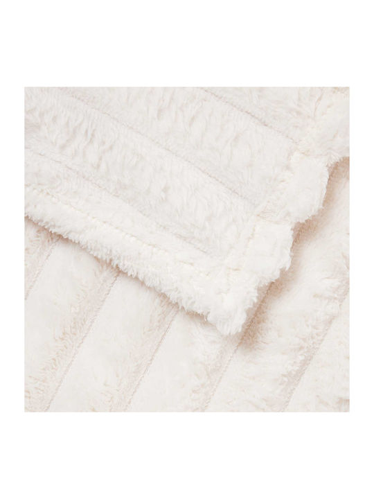 vidaXL Ριχτάρι Πολυθρόνας Fleece 150x130εκ. Κρεμ