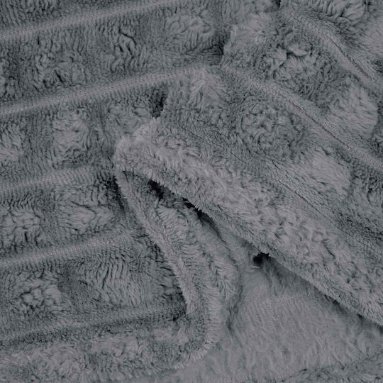 vidaXL Покривка За Фотьойл Полар 150x130см Тъмносив