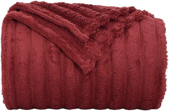 vidaXL Armchair Throw Fleece 240x220cm Turquoise Red