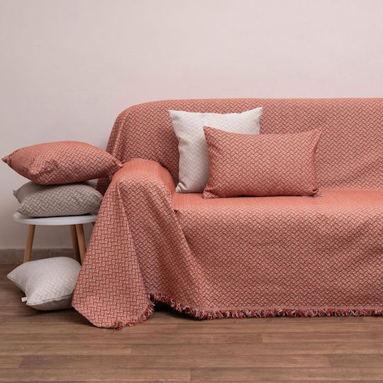 Viopros Ριχτάρι Πολυθρόνας Chenille 180x150εκ. Τερρακότα