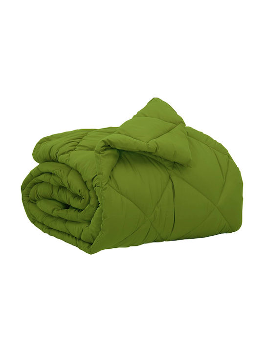 vidaXL Super King Blanket 220x140cm Green