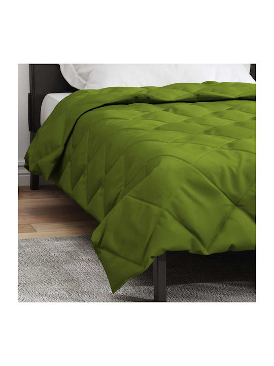 vidaXL Super King Blanket 220x140cm Green