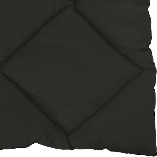 vidaXL Super King Blanket 220x135cm Black