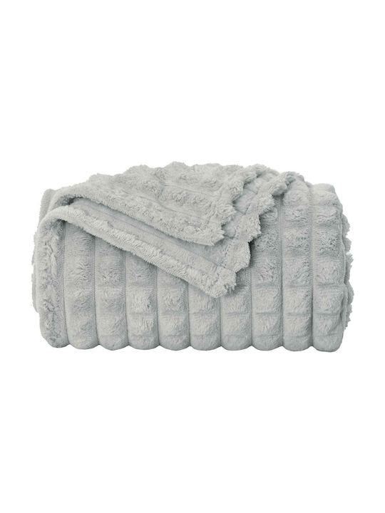 vidaXL Fleece Decke King Size 270x240cm Grau