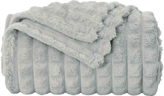 vidaXL Fleece Decke King Size 270x240cm Grau
