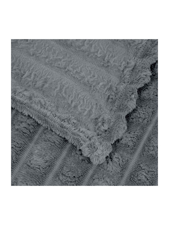 vidaXL Fleece Decke King Size 270x240cm Dunkelgrau