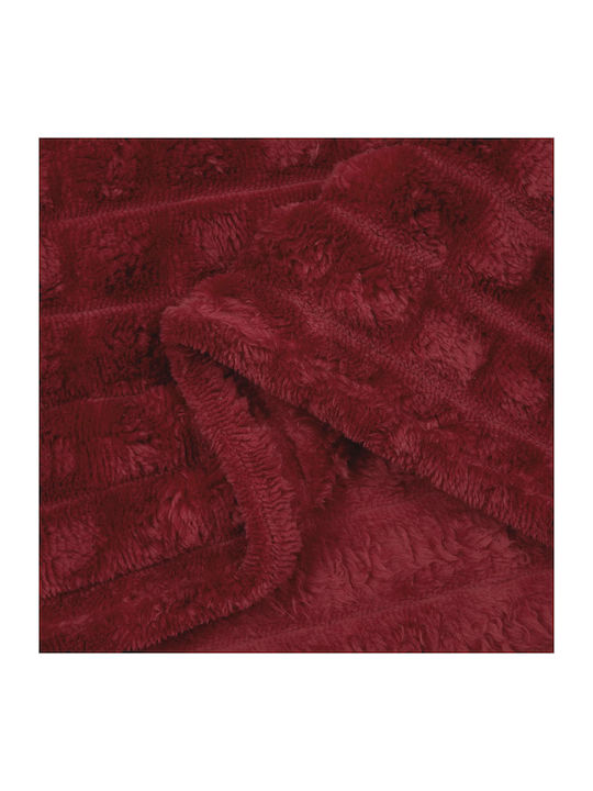 vidaXL Fleece Decke King Size 270x240cm Türkis Rot