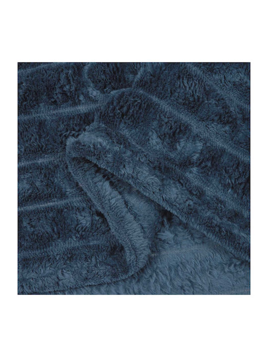 vidaXL Fleece Decke King Size 270x240cm Dunkelblau