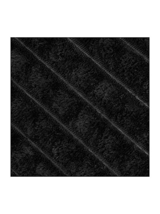 vidaXL Fleece-Decke King Size 270x240cm Schwarz